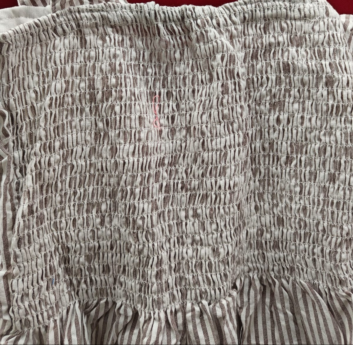 Women's Striped Ruched Sleeveless Top