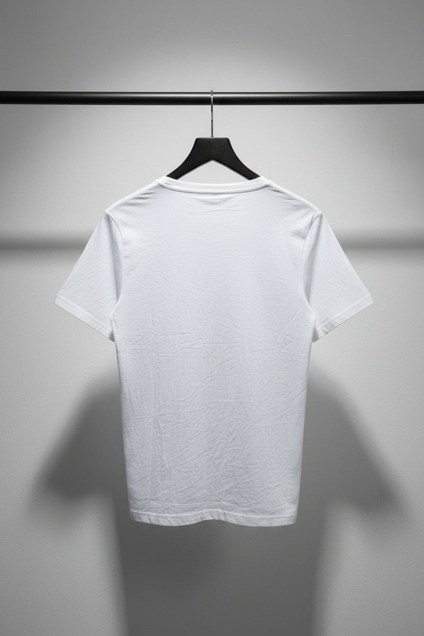 H&M White Crew Neck Regular Fit T-Shirt