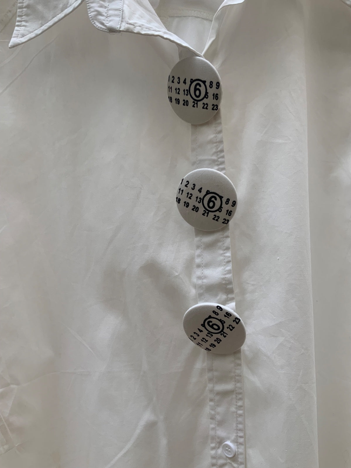 Maison Margiela MM6 White Oversized Button-Down Shirt