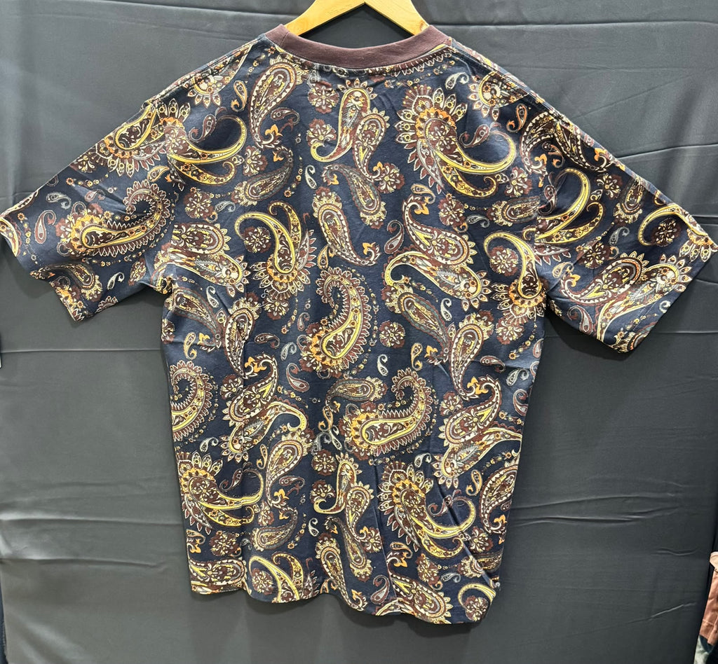 Men's Multicolor Paisley Print Short Sleeve T-shirt