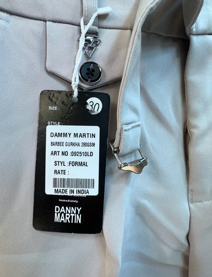 Dammy Martin Men's Barbee Gurkha Formal Trousers