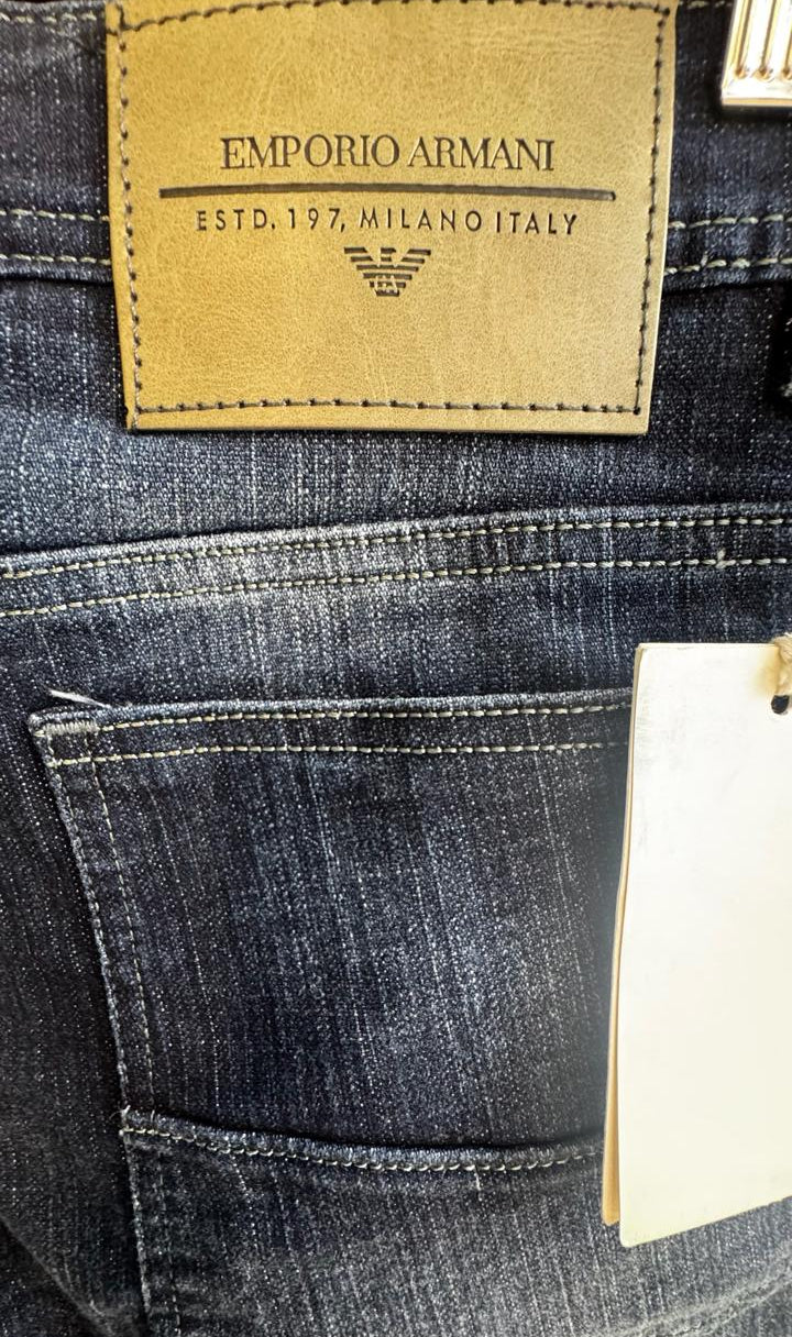 Men's Armani Jeans Raw 1937/406 Dark Blue Slim Fit Denim