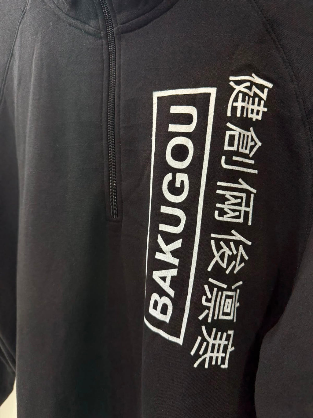 Black Bakugou My Hero Academia Quarter-Zip Sweatshirt