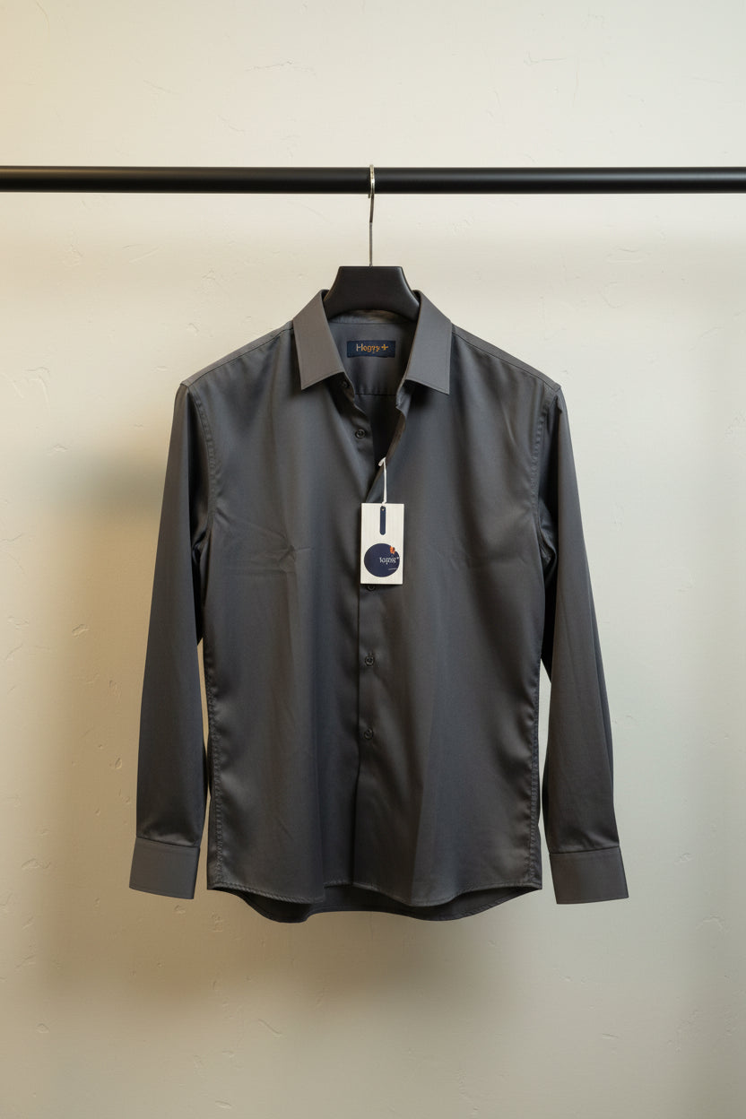 Men's Charcoal Full Sleeve Casual Shirt by THE ROCK WAY