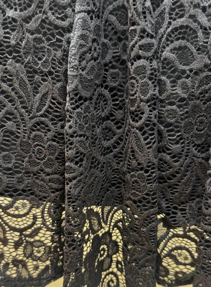 Mishya Women's Black Lace Sleeveless Mini Dress