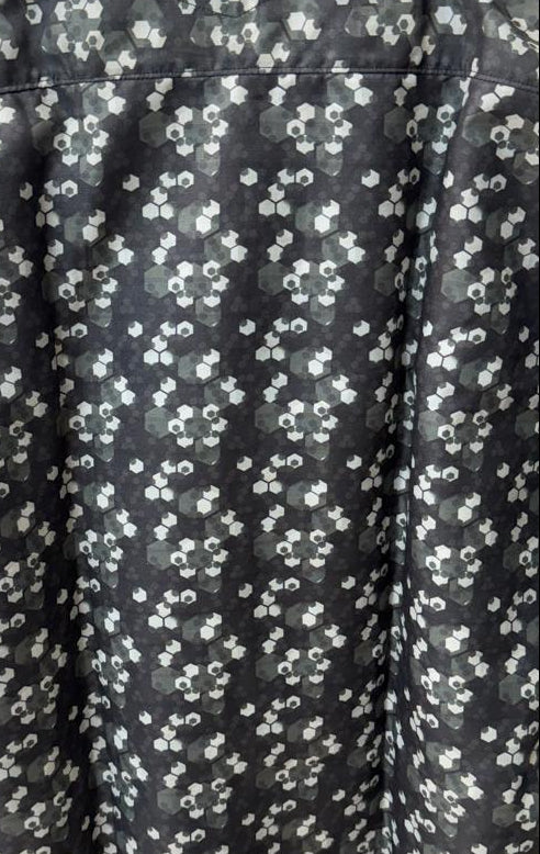 Red Water Men's Black Geometric Print Casual Shirt