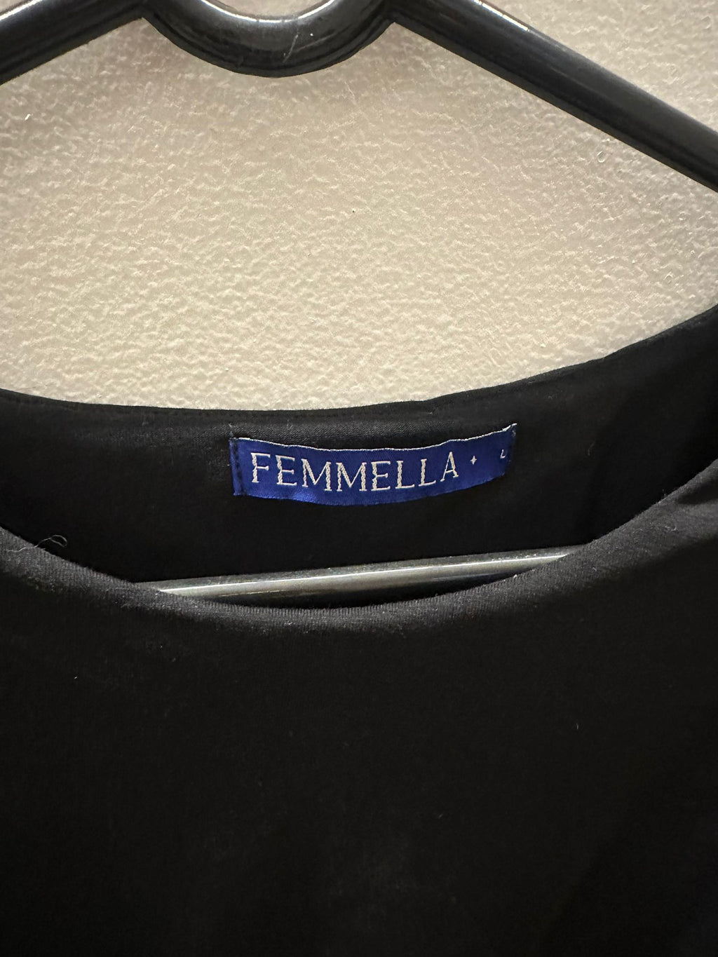 FEMMELLA Women's Black Layered Short Sleeve Top