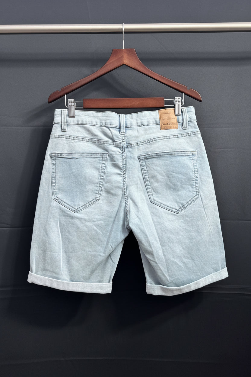 Men's Light Blue Denim Shorts by ONLY & SONS