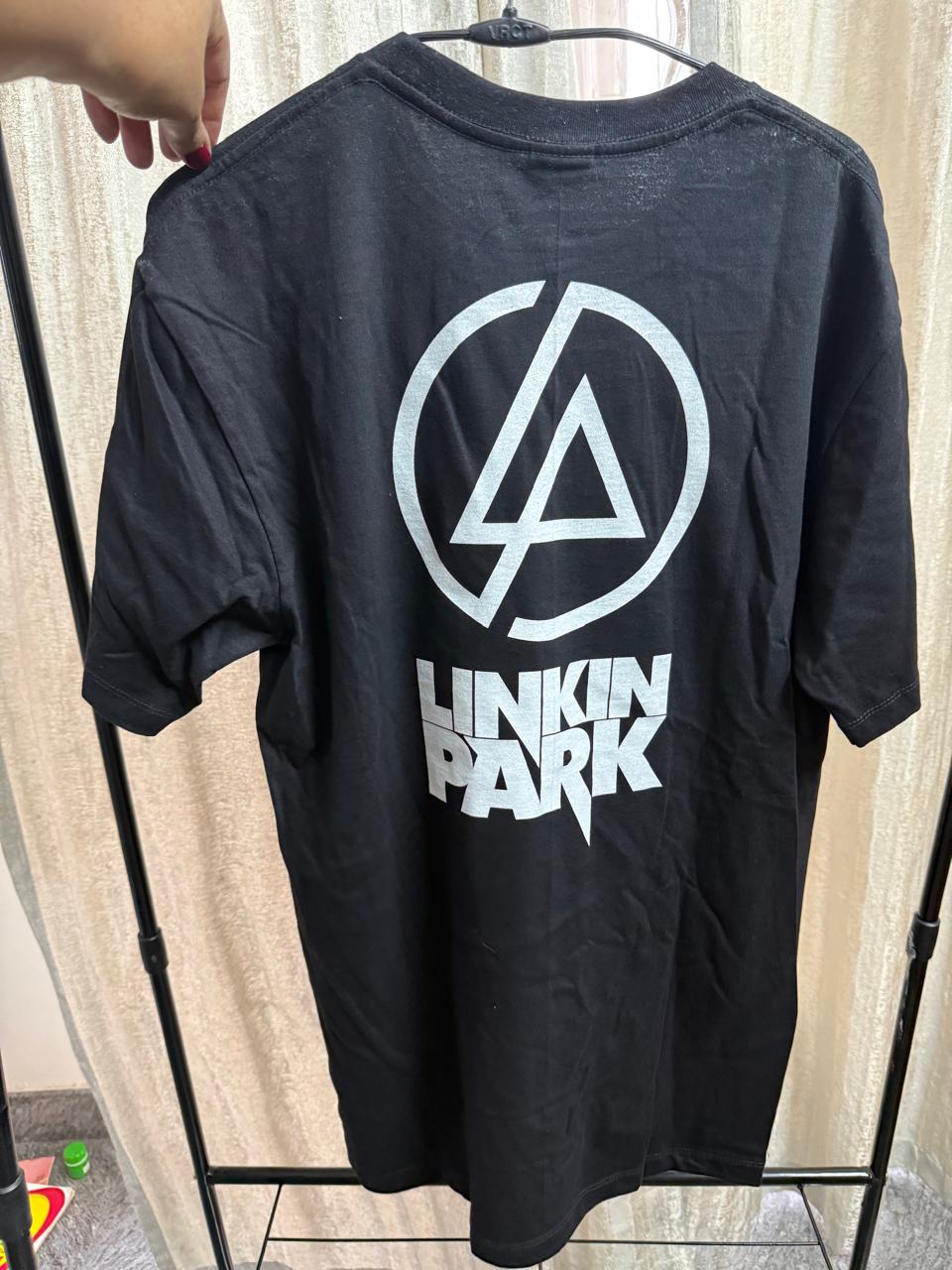 Thananbat Linkin Park Graphic Print Black Cotton T-Shirt