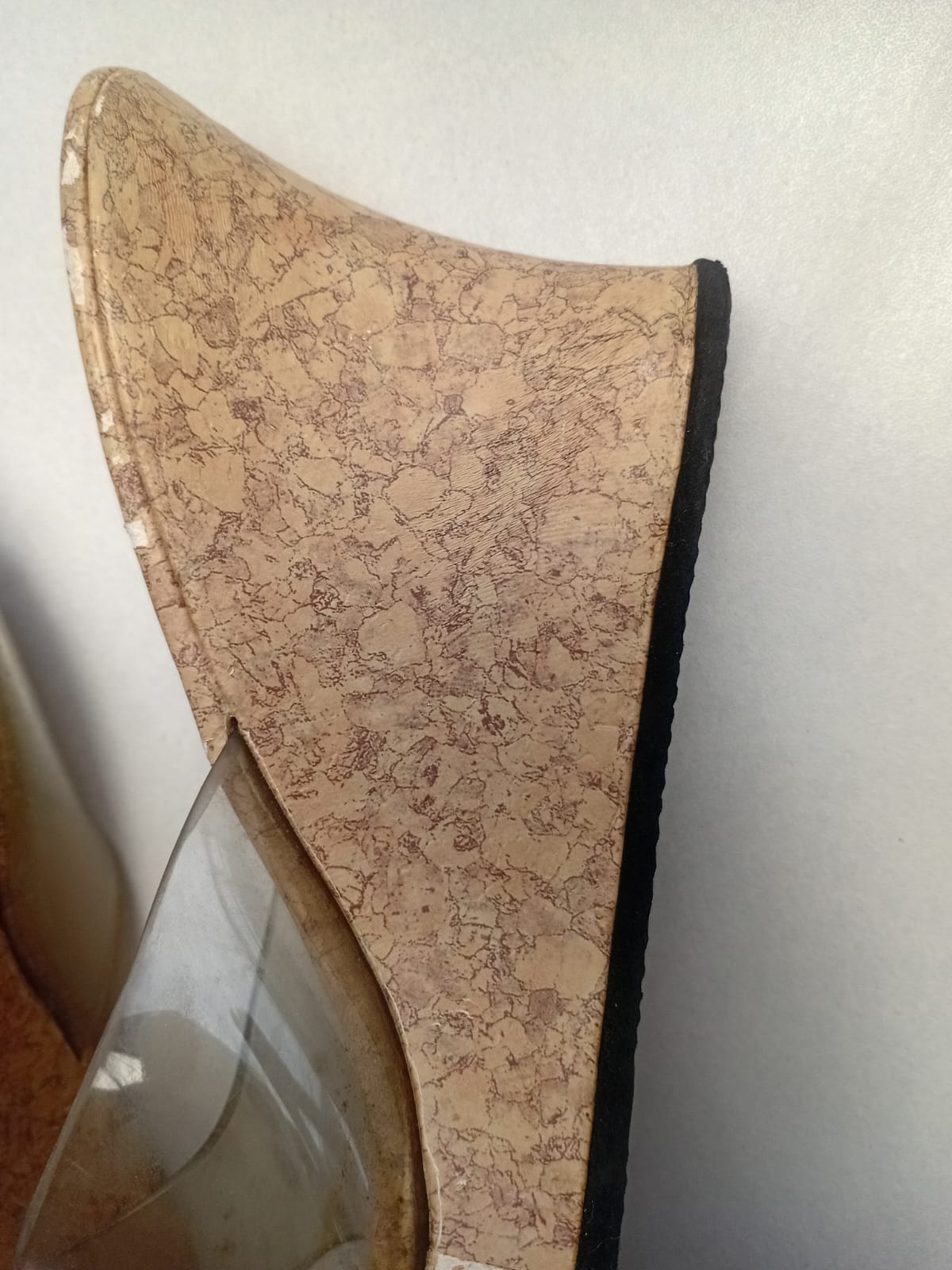 Stoffa Women's Clear Strap Cork Wedge Sandals