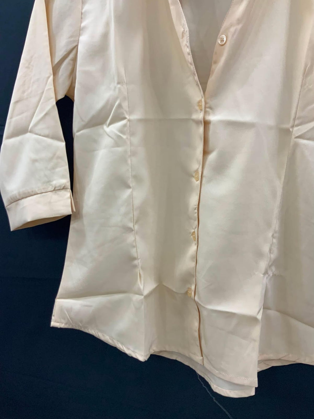 Western Adda Women's Beige 3/4 Sleeve Collared Shirt