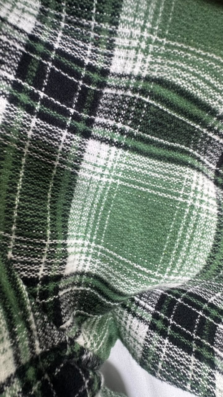 Burberry Men's Green Plaid Slim Fit Flannel Shirt