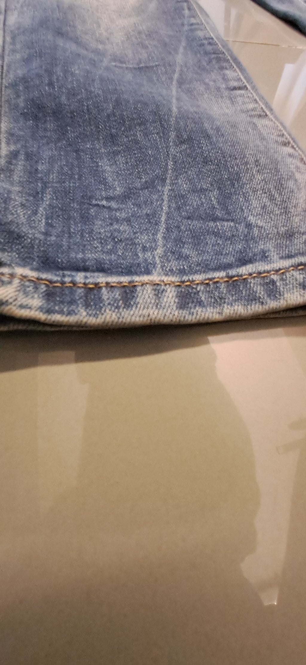 Zara TRF Women's Blue Distressed Straight Fit Jeans
