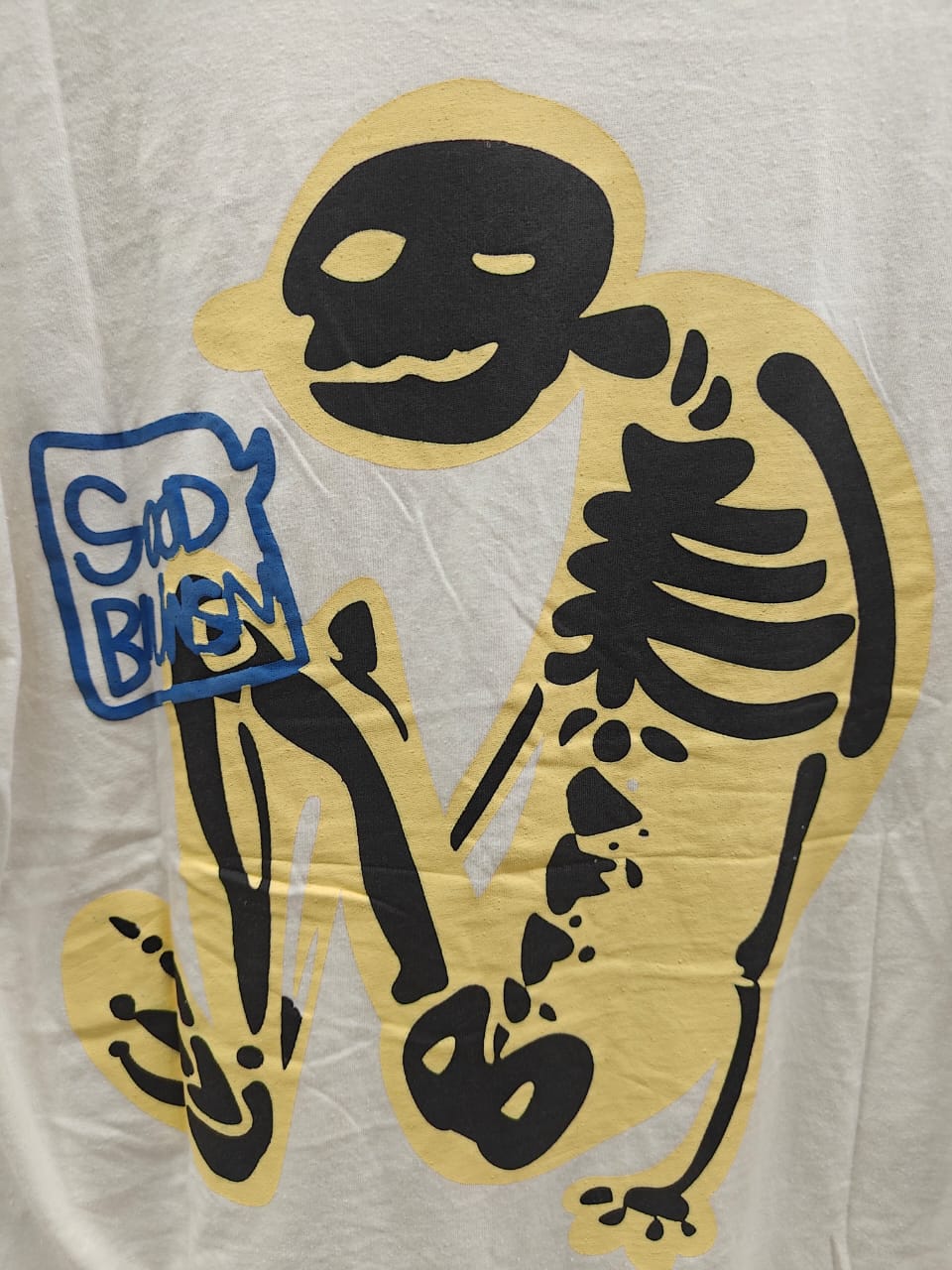 Pull&Bear White Skeleton Graphic Short Sleeve T-Shirt