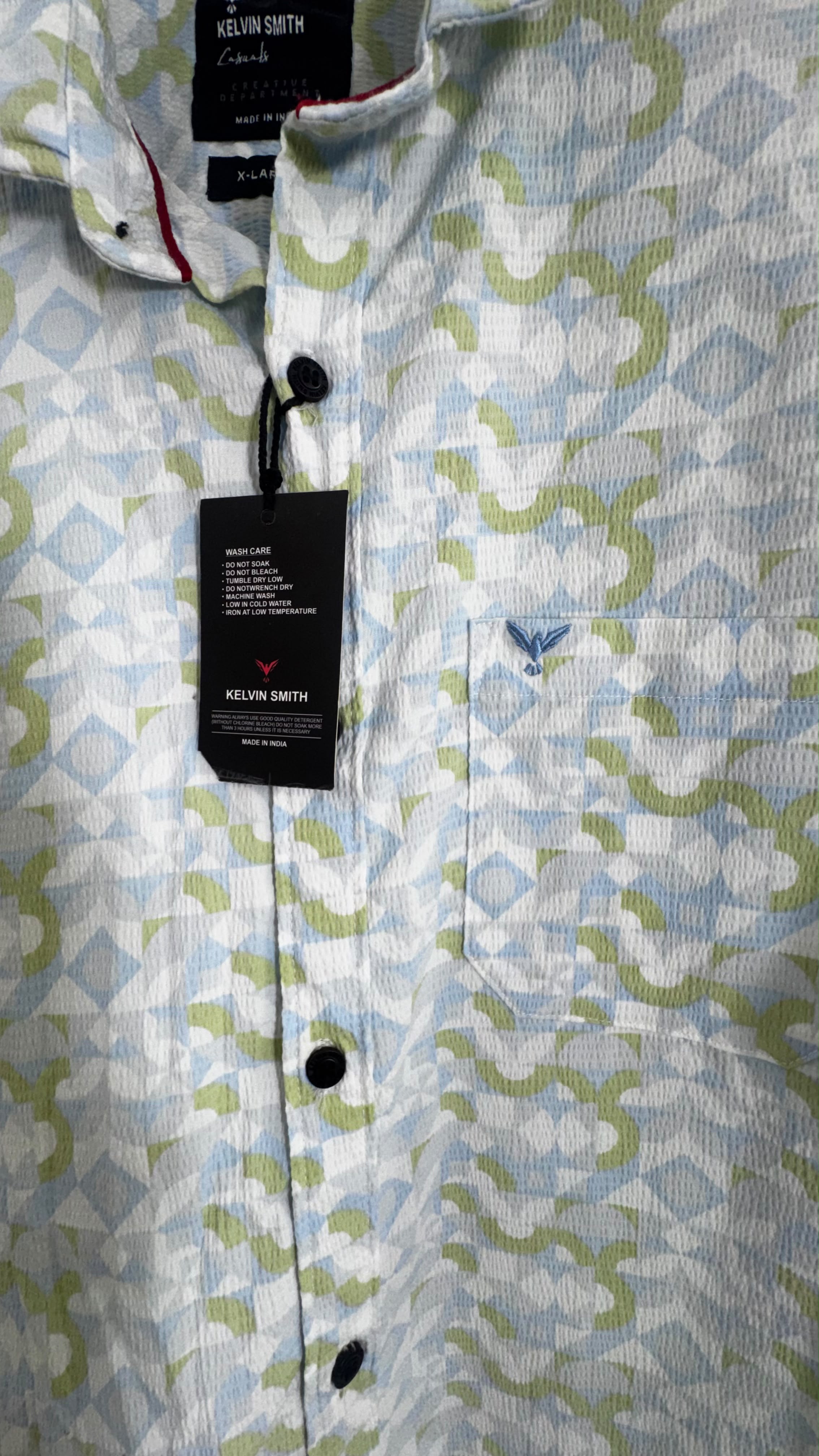 Kelvin Smith Men's X-Large Multicolor Printed Casual Shirt