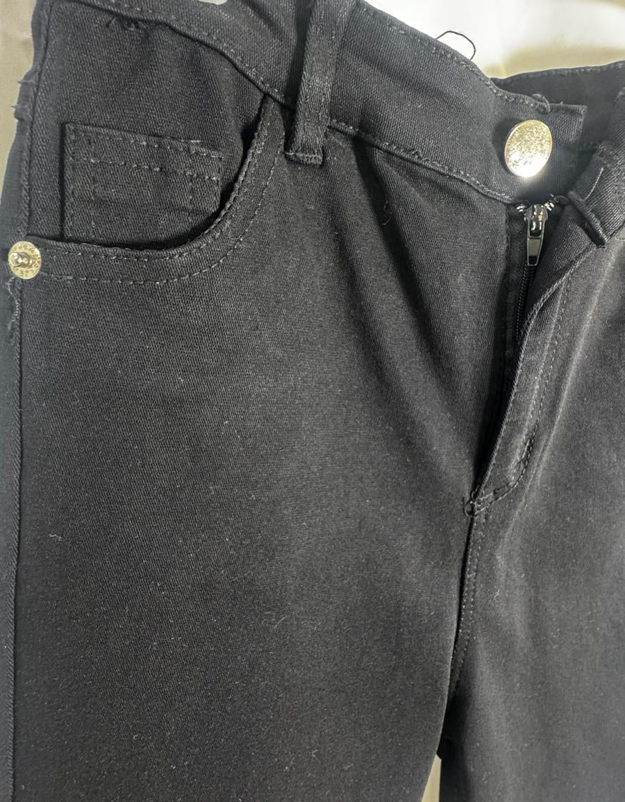 Women's Black High-Waist Raw Hem Shorts