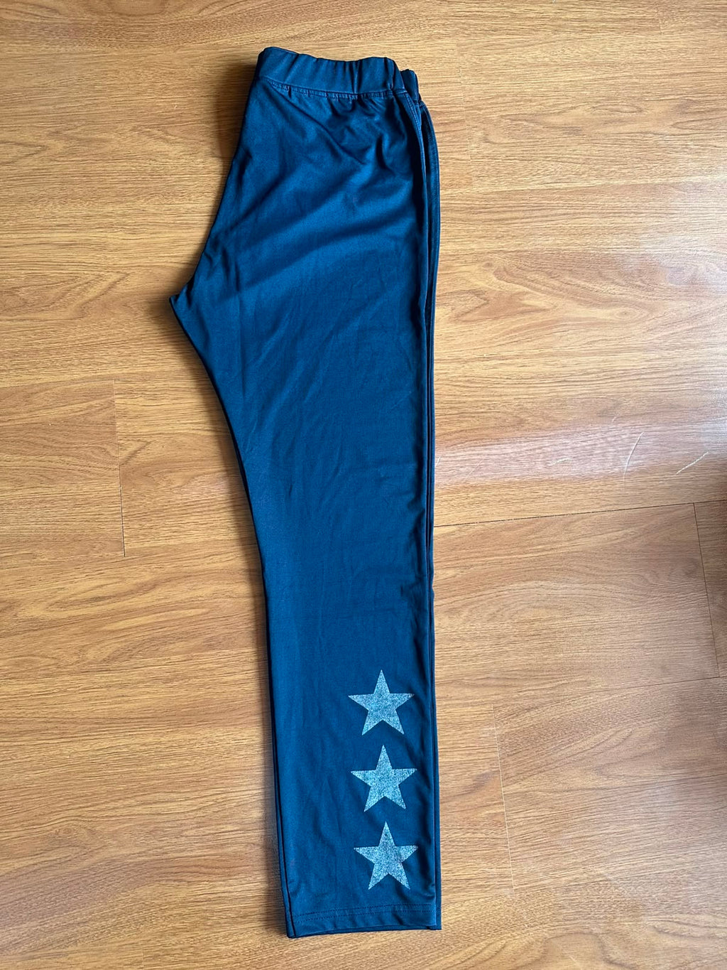MYDREAMSTORE Women's Dark Blue Star Print Activewear Leggings, Size XL