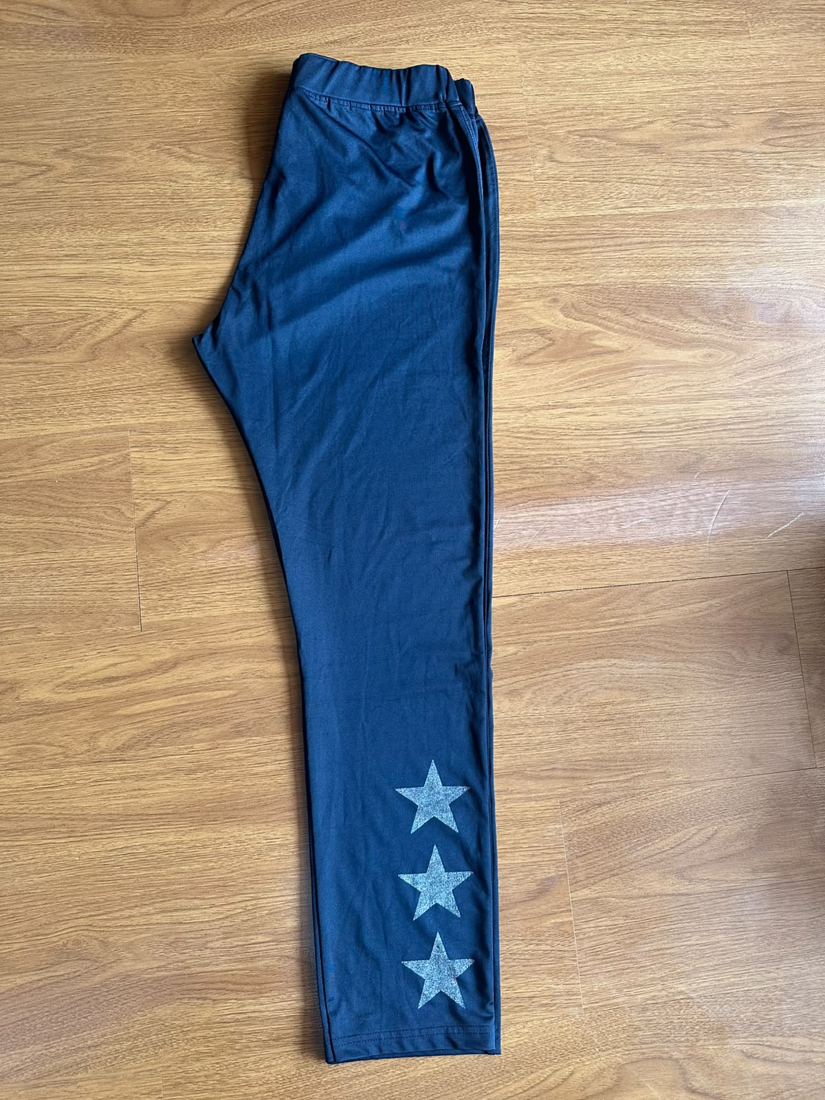 MYDREAMSTORE Women's Dark Blue Star Print Activewear Leggings, Size XL