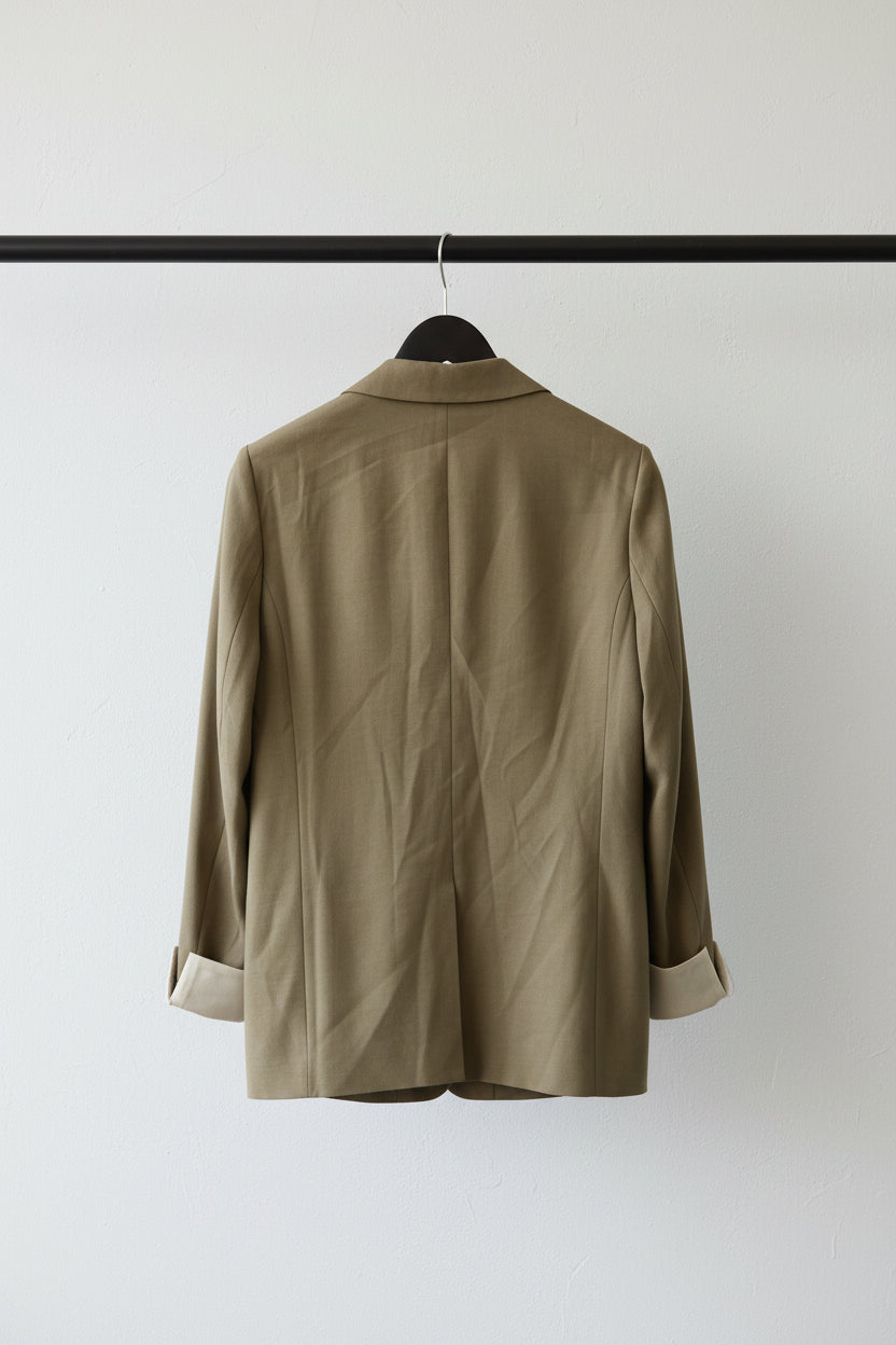 BOYANI FASHION Women's Khaki Single-Breasted Blazer