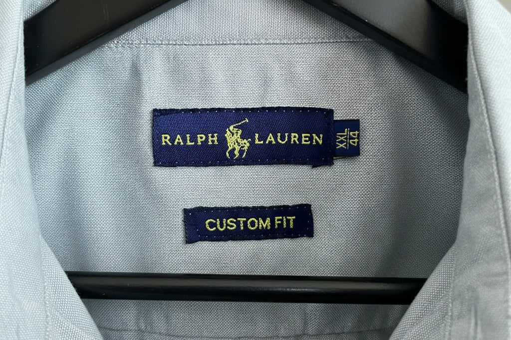 Ralph Lauren Men's Sage Green Custom Fit Long Sleeve Shirt