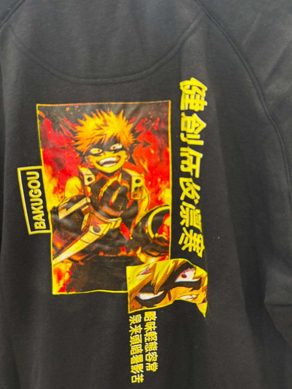 Black Bakugou My Hero Academia Quarter-Zip Sweatshirt