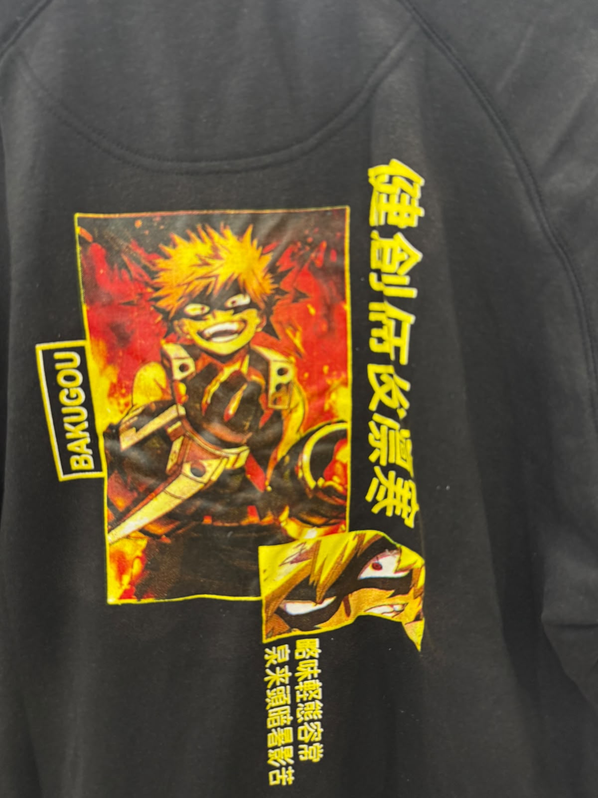 Black Bakugou My Hero Academia Quarter-Zip Sweatshirt