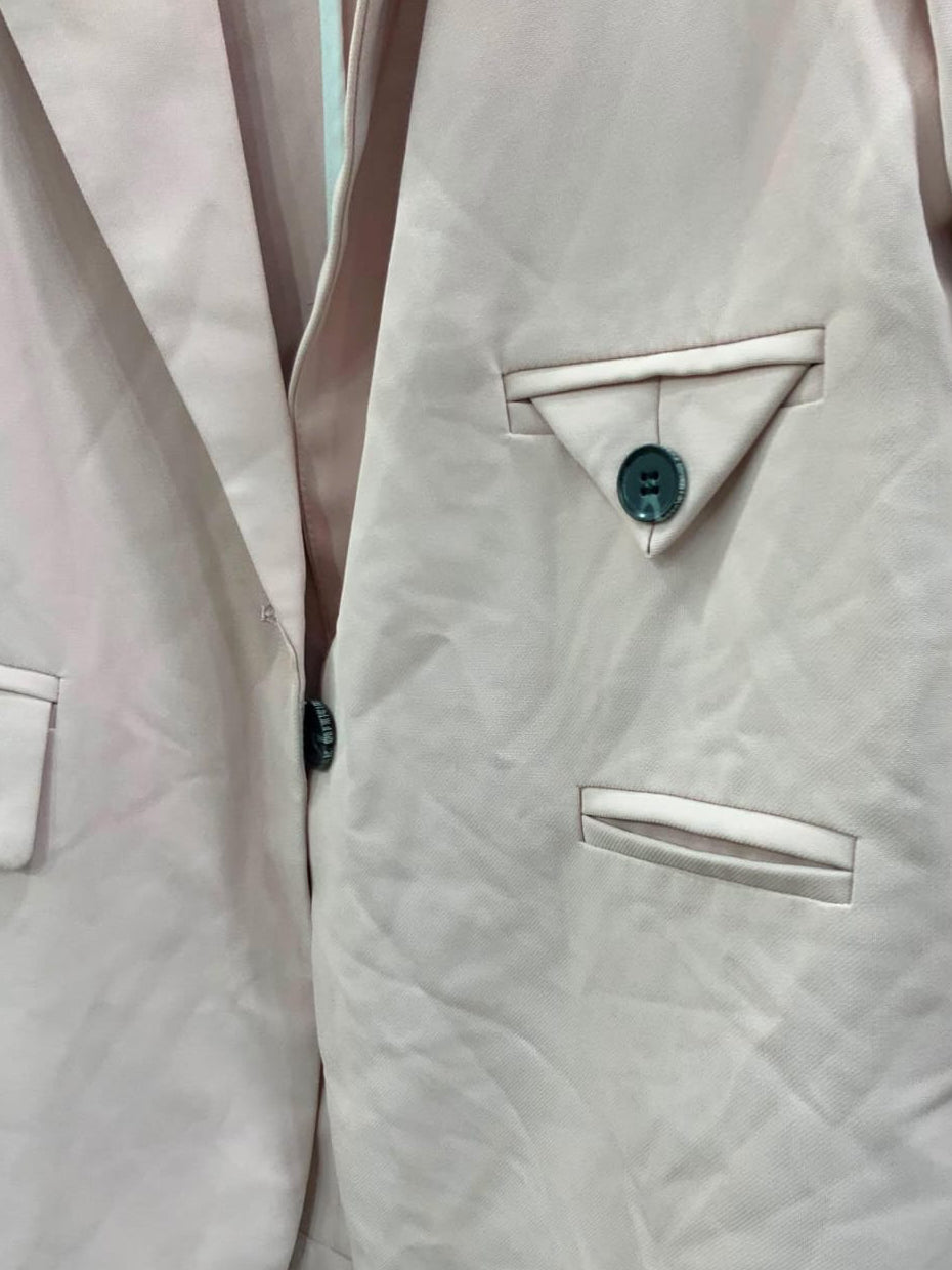 Pink Three-Quarter Sleeve Blazer by SHOAL