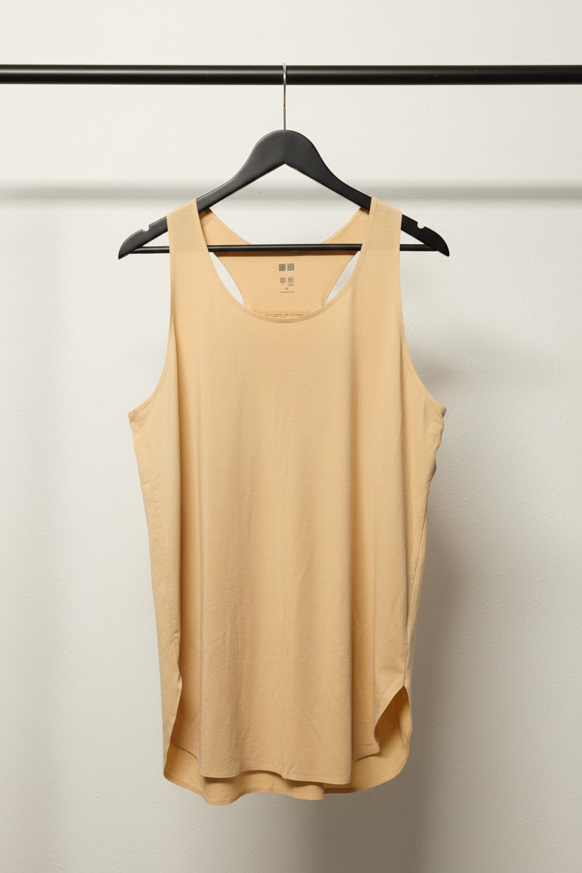 Uniqlo Women's Yellow Relaxed Fit Sleeveless Tank Top XL