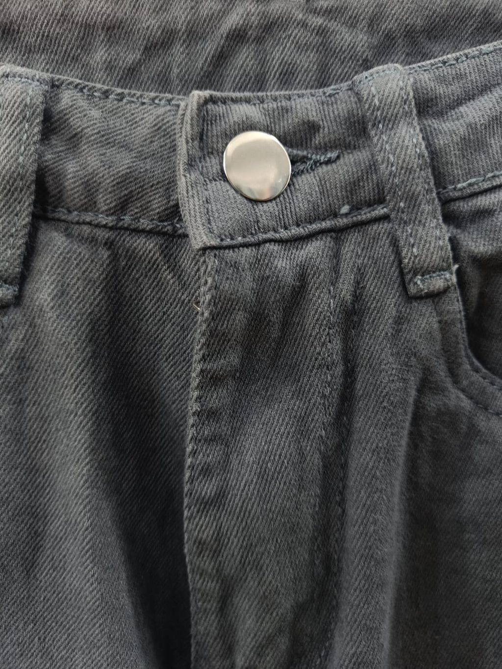 Grey High-Waist Wide Leg Trousers