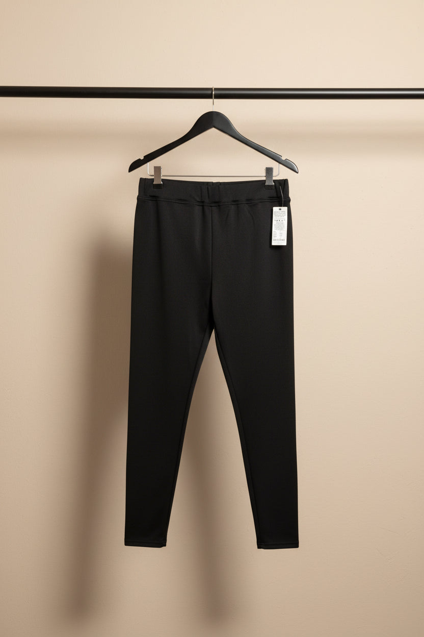 FALCON Women's Black Elastic Waist Leggings