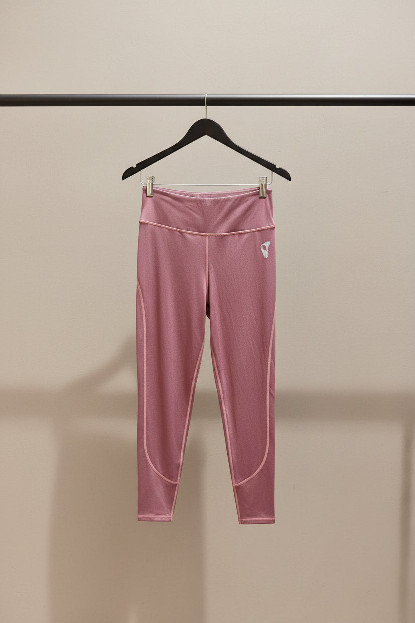 ZELOCITY Women's Pink Nylon Spandex Activewear Leggings Size L