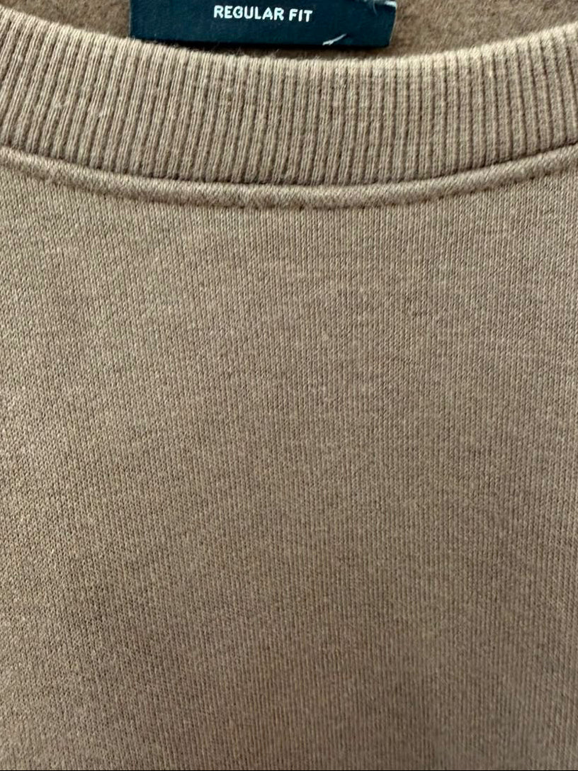 Brown Graphic Print Crewneck Sweatshirt - Regular Fit