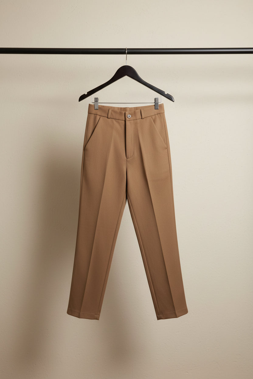 ADDA Women's Brown Tailored Fit Trousers Size 26