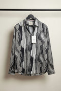 BEGINS Men's Black and Grey Abstract Print Full Sleeve Casual Shirt