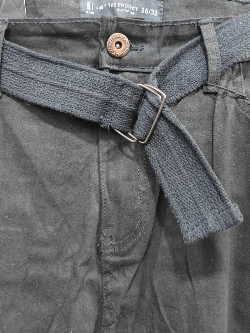G-STAR RAW Men's Black Regular Fit Cargo Pants