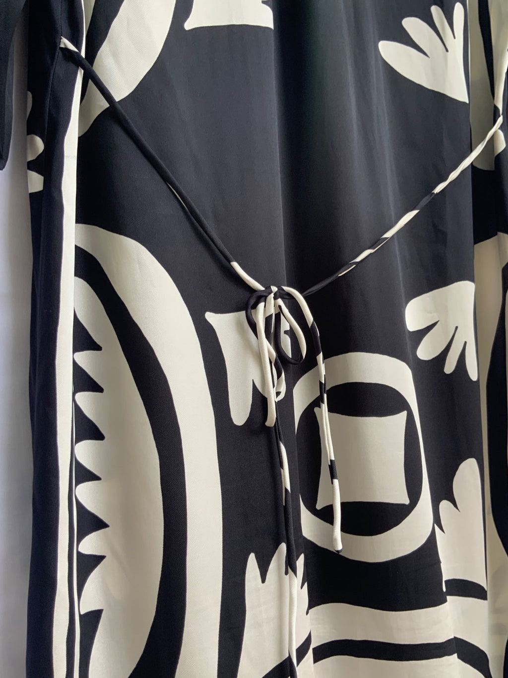 MNG Black & White Abstract Print Shirt Dress
