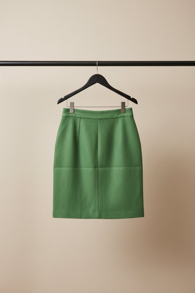 R&K Emerald Green Tailored Pencil Skirt with Pocket Detail