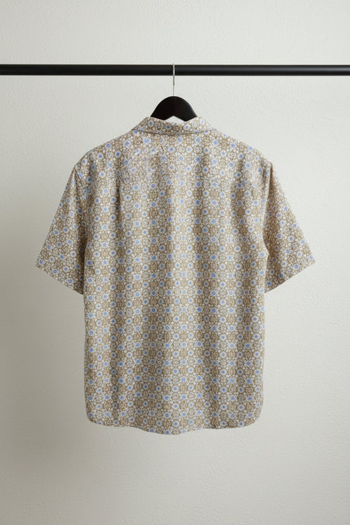 Bulan Bintang Men's XL Relaxed Fit Multicolor Printed Short Sleeve Shirt