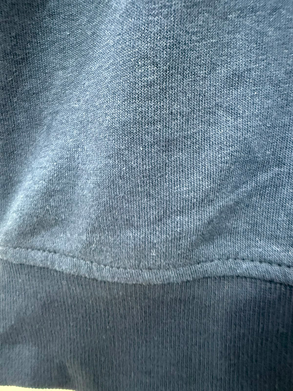 Navy Blue Quarter-Zip Sweatshirt with Graphic Print