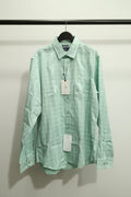 KOKOPELLI Men's Mint Green Plaid Long Sleeve Casual Shirt