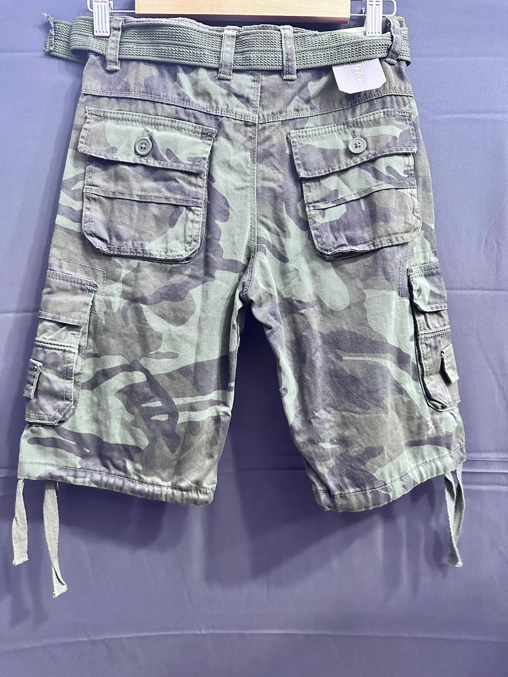 Men's Camouflage Cargo Shorts with Belt - Style & Focus