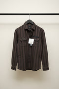 Mechanic Raw Men's Brown & Black Striped Full Sleeve Shirt