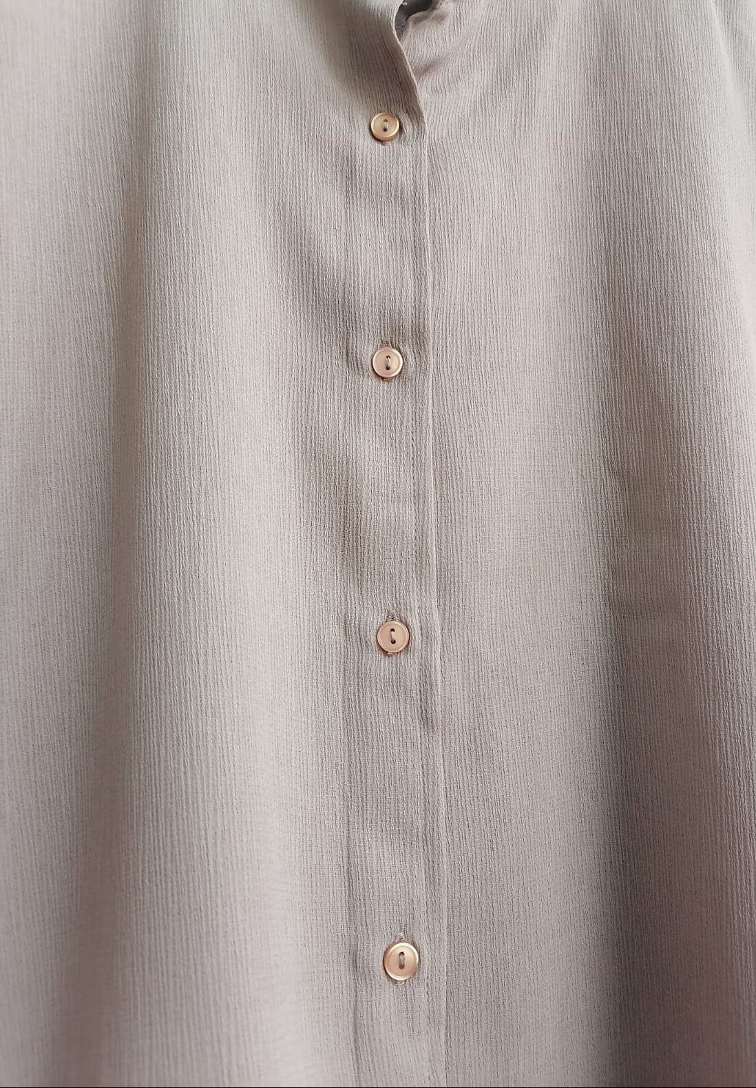 Wardrobe Women's Brown Collared Short Sleeve Relaxed Fit Top