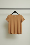 H&M Basics Women's Tan Short Sleeve T-Shirt