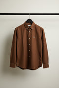 Lacoste Men's Brown Regular Fit Long Sleeve Shirt