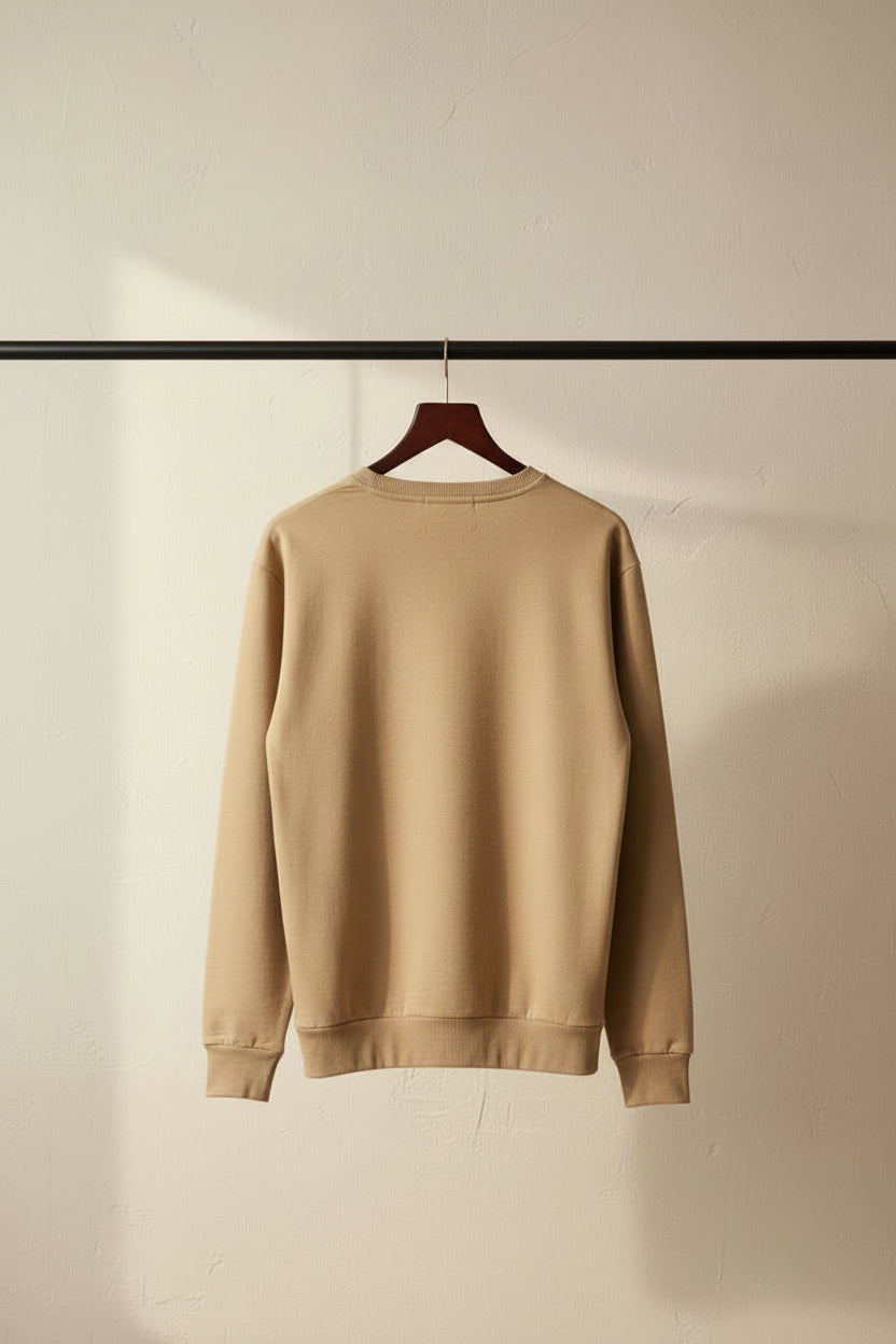 Fiffie Tower ART LIVING Men's Beige Luffy Graphic Crewneck Sweatshirt