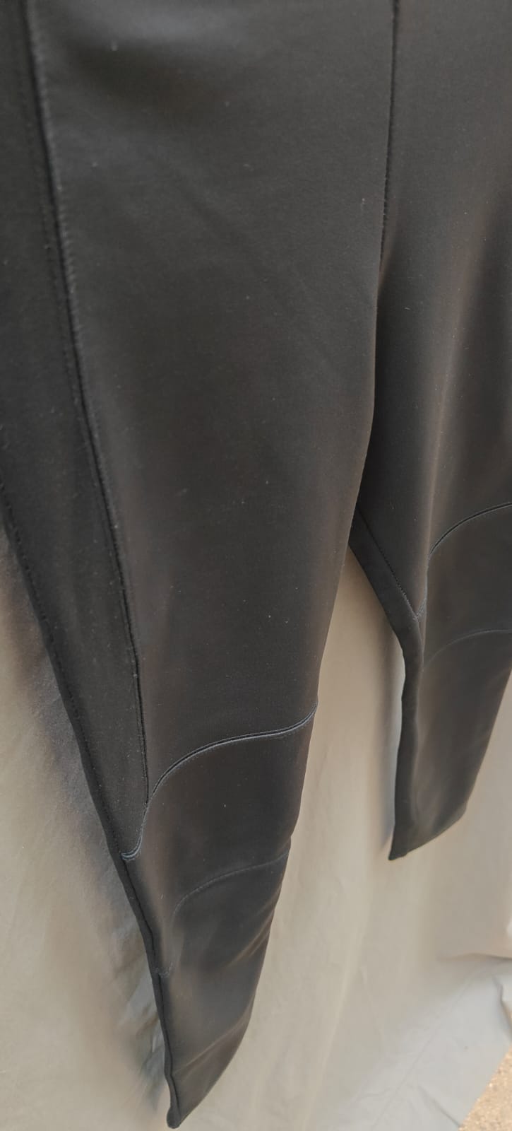 Zara Basic Black Faux Leather Panel Leggings