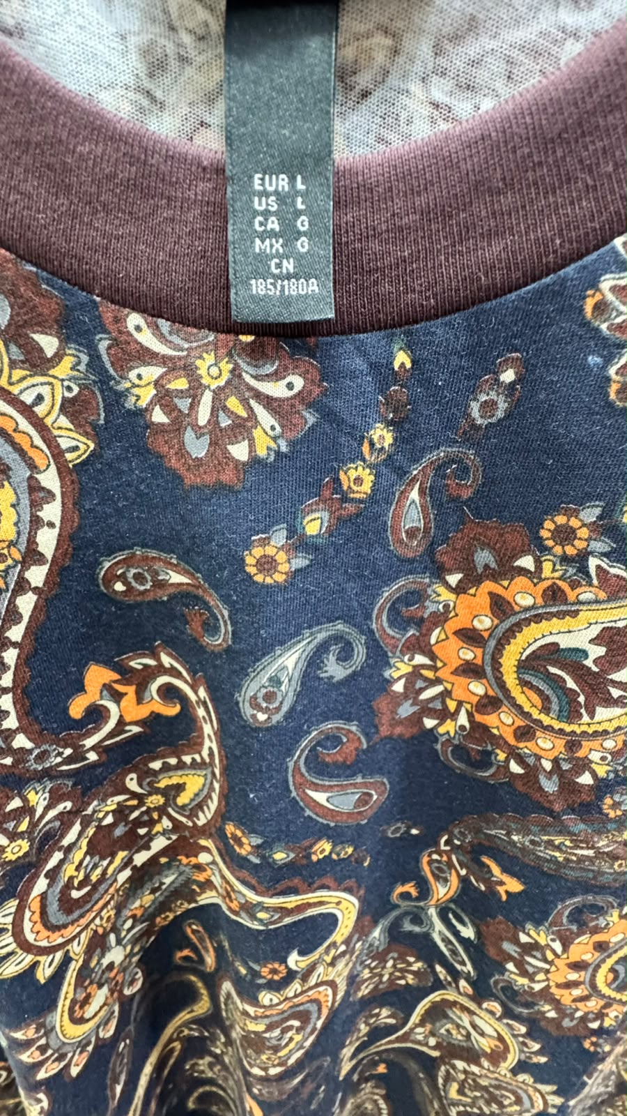 Men's Multicolor Paisley Print Short Sleeve T-shirt