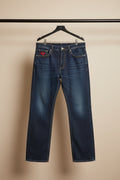 DSQUARED2 Men's Dark Blue Denim Jeans with Maple Leaf Logo