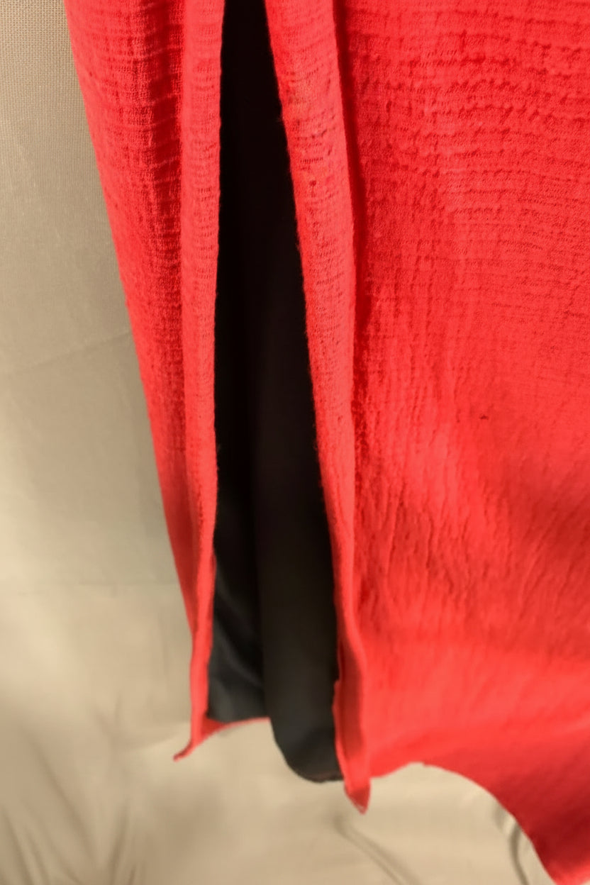 Women's Red Spaghetti Strap Maxi Dress with Side Slit
